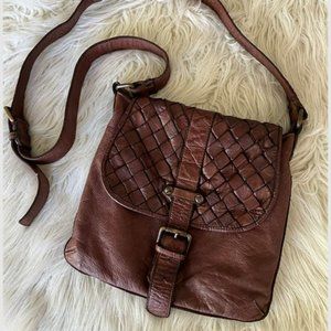 civico93 | Bags | Civico93 Brown Bohemian Woven Leather Flap 
